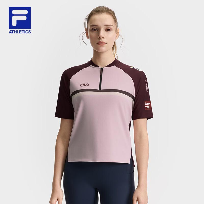 FILA Women s Sport Colorblock Half-Zip Knit Top L