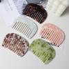 Marble Pattern U-Shape Hair Comb for Women Acetate Travel Comb Minimalist Pretty Hair Accessory
