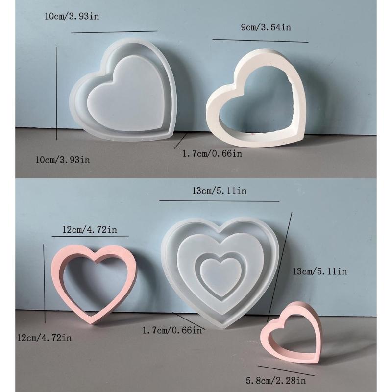 Romance Heart Shaped Silicone Mould for Wedding Valentines Candle Making and Craft Supplies