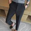 Trend drape casual pants men's anti-wrinkle ice silk black and white nine-point pants slim and thin fashionable versatile pants