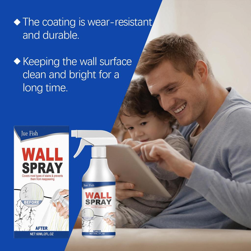 Jue-fish Direkt Sprühfarbe für Wände Reparatur Haushalt Fleckenabdeckung Wandabblätterung Innenrenovierung Direkt Sprühfarbe