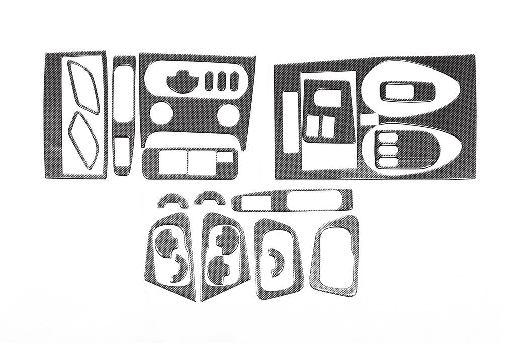 Накладки на панель Карбон для Nissan Qashqai 2007-2010 гг