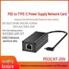 Adaptive Fast USB-C Charger and POE Network Card: 48V To 5V/9V/12V/15V/20V for Mobile Devices and Computers