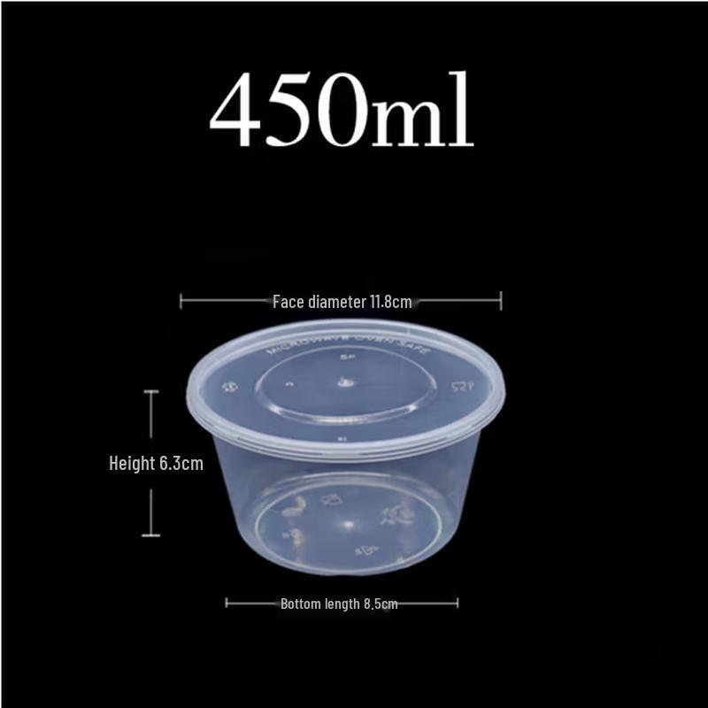 

Disposable Round Plastic Food Containers with Lids