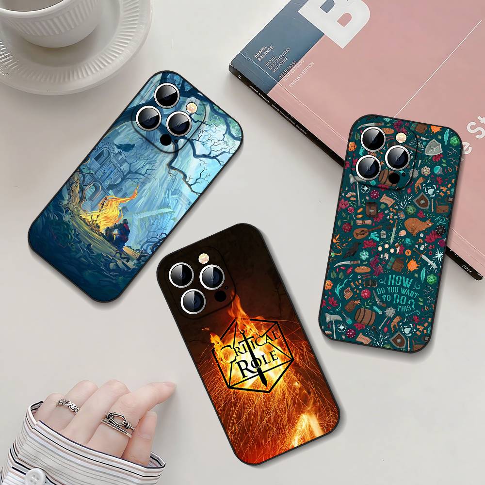 Juego D-dungeons D-dragons D-DNDs Black Phone Case That Fits For IPhone 17,16,15,11,13,14 Pro Max,Plus,X,Xr,Xs Max,13Mini