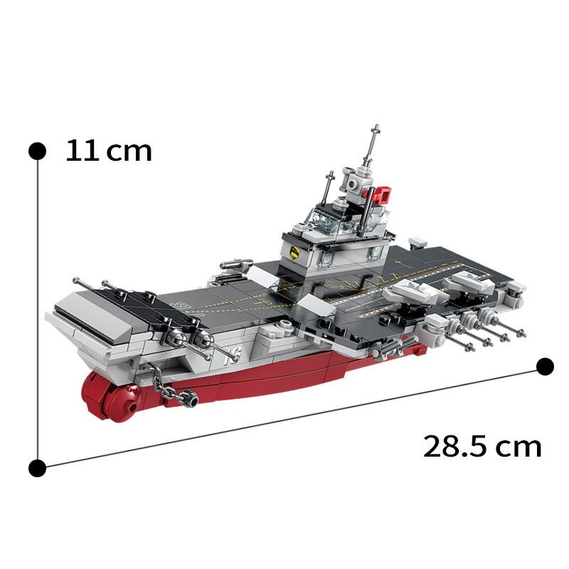 Aircraft Carrier Assembling Building Blocks With Lighting For Educational Play