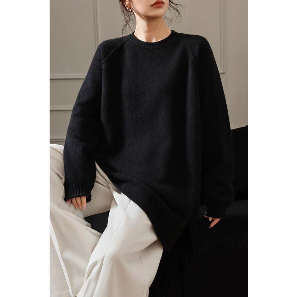2026 Autumn Winter New Women Sweater Pullover Knitting Fashion Lady Tops Long Sleeve Shirt Loose Casual Solid