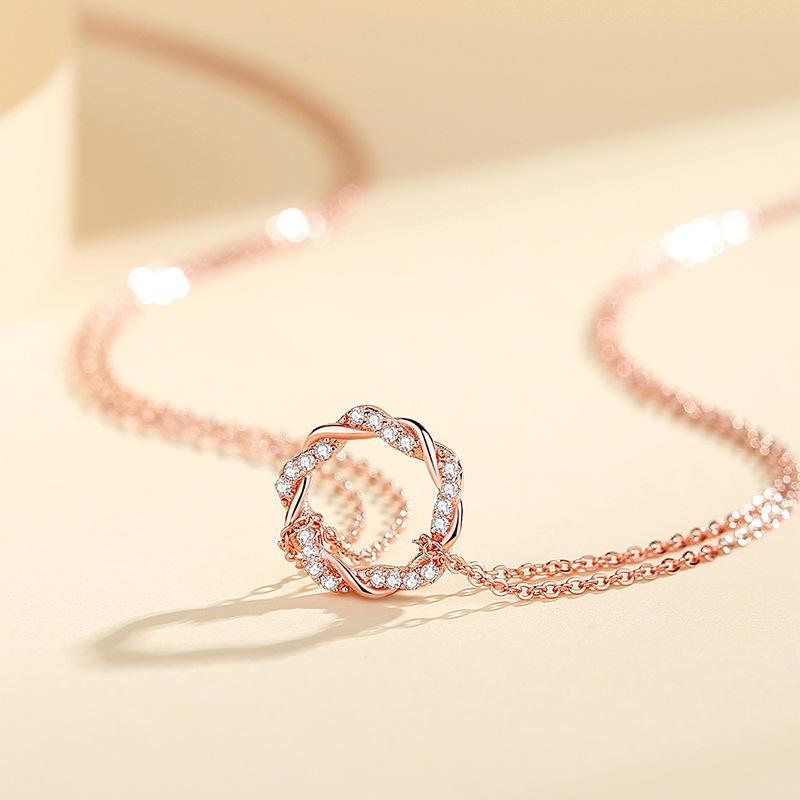 Tancise S925 Sterling Silver Luxury Personality Pendant Necklace Women's Classic Tide Necklace
