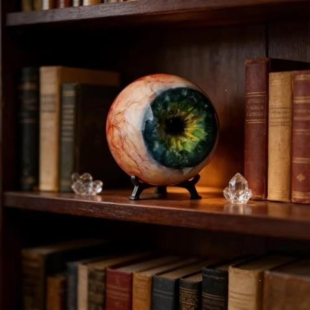 6cm Realistic Eyeball Resin Ornament with Base Creepy Eye Ball Decoration