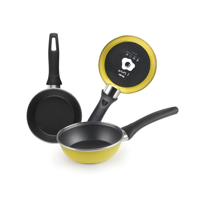 Poêle - IBILI - 14 cm - Acier émaillé vitrifié - Antiadhésif - Compatible induction
