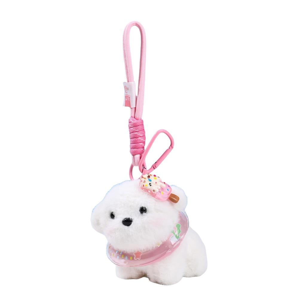 Animals Doll Cartoon Pilot Otter Keychain Keys Accessories Panda Puppy Plush Doll  Students