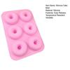 Silicone Donut Mold for DIY Cake Chocolate 6-Cavity Food-Grade Non-Stick Baking Tray Easy-Release Heat-Resistant Bakeware for Mousse Jelly Soap