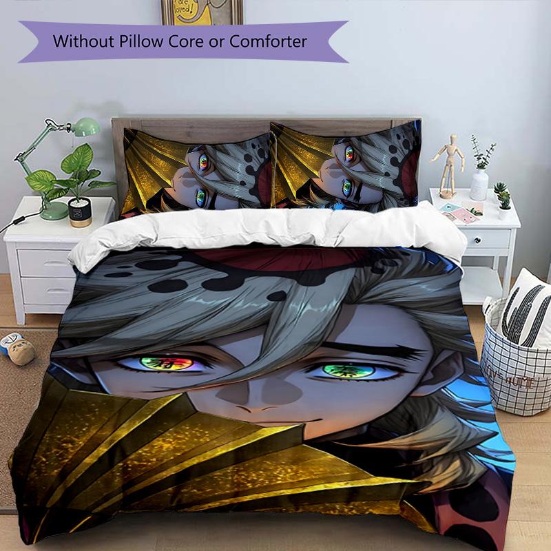 3pcs douma1 Design Cover Set - HD Printed Bedding with 1 Cover and 2 Pillowcases - Perfect for Home and Dorm Decor
