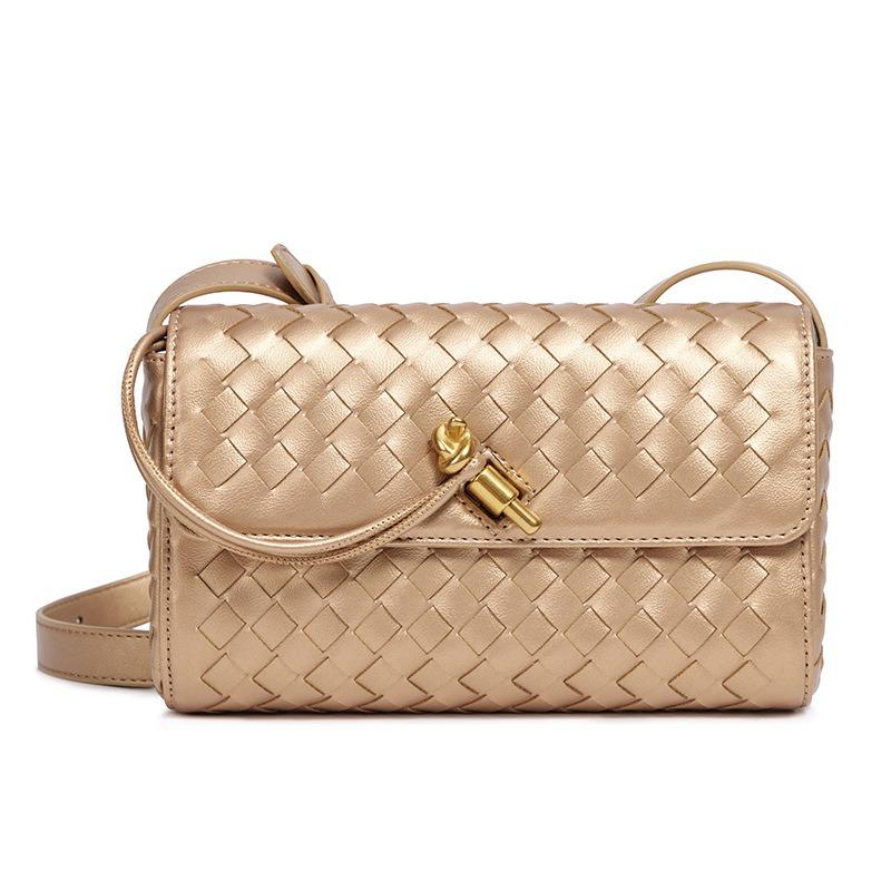 Niche Woven Single Shoulder Clutch Bag Diagonal Span Bag Small Square Bag Women's Tide Bag Versatile Daily Messenger