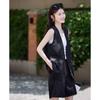 TERRE BLEUE Women's Casual Sleeveless Blazer Vest & Shorts Set