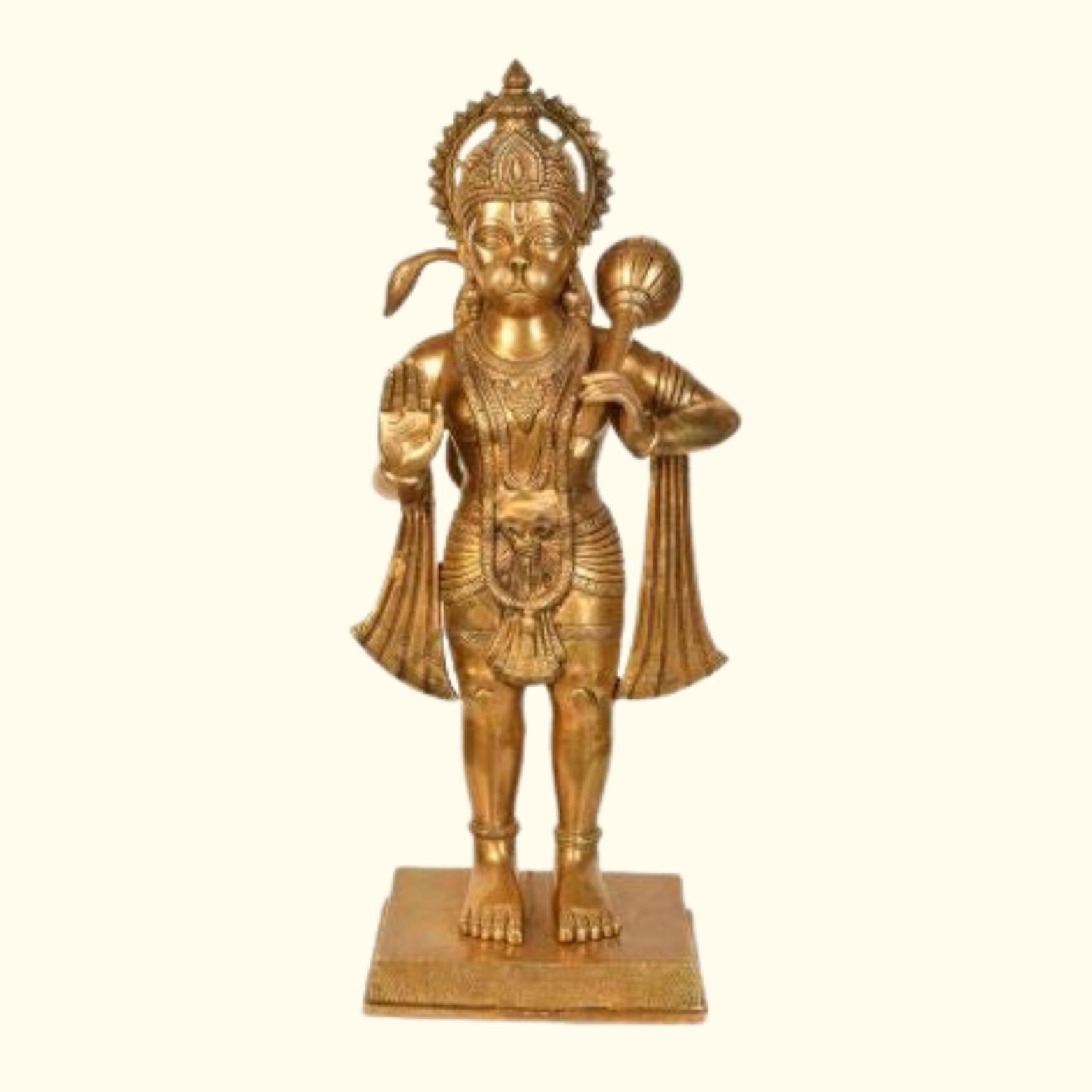 Ashtadhatu 8 Metals Made Shri Hanuman Idol In Standing Position, Balaji -10 Cm