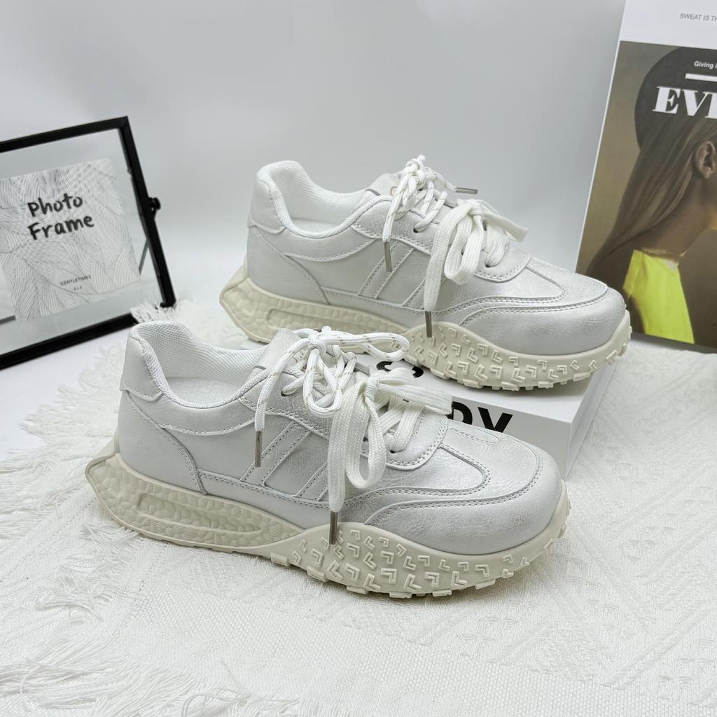 Platform Dad Shoes Women's Spring 2025 New Retro Old German Training Shoes Women's Versatile Sports and Leisure Shoes Increase Height