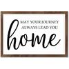 May Your Journey Always Lead You Home-1 Sign Wood Framed Sign Wall Art Plaque Sign for Home Wall Decor 16 x 20 Inch