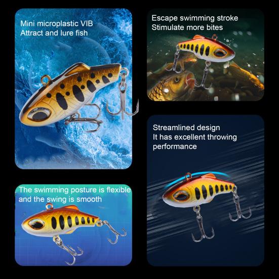 5Pcs Fishing Lures Hard Baits with Treble Hooks Realistic Looking Natural Swimming Posture Mini Size Portable Artificial Lures