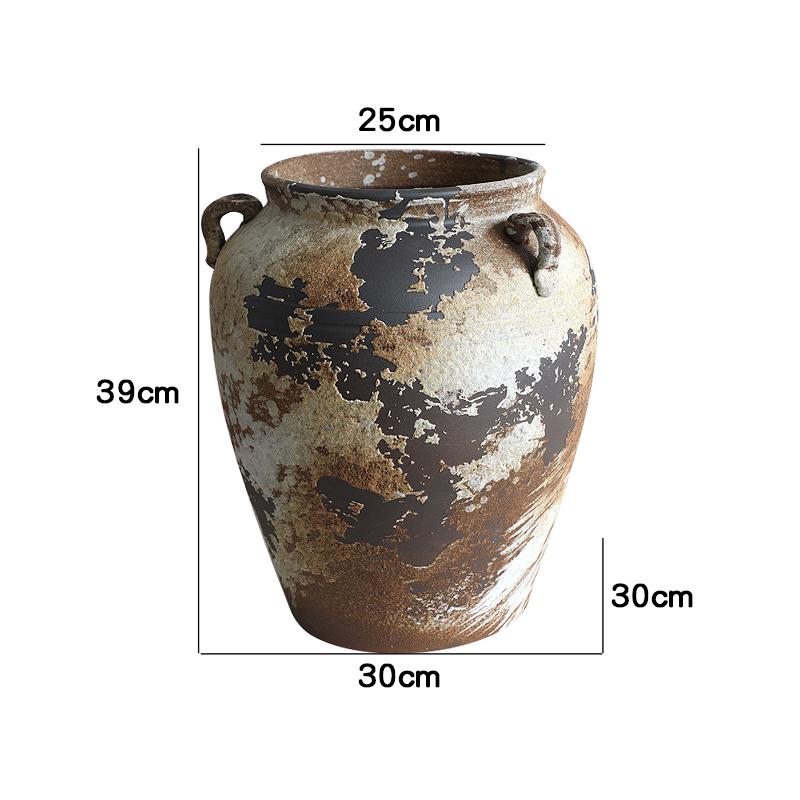 Retro Wabi-Sabi Zen Pottery Vase for Home and Hotel Decor