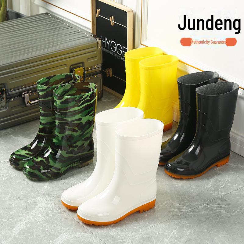 Fashionable Mid-Tube Waterproof Water Shoes - Thick-Soled, Non-Slip, Wear-Resistant, Suitable for All Seasons