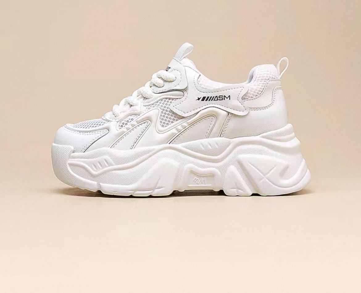 

2025 autumn new platform dad shoes women s super fire versatile muffin casual sports shoes little white shoes 40 бежевый