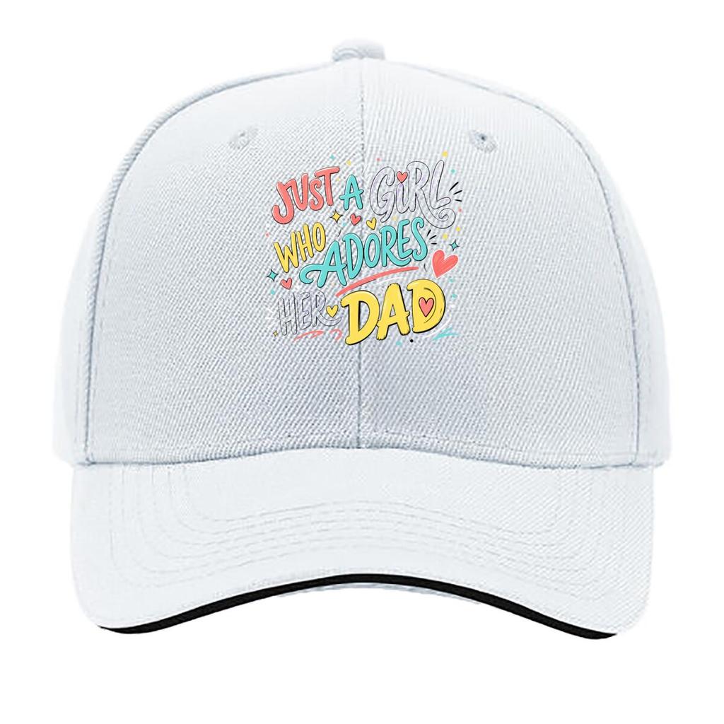 Colorful Daddy Love Girl Typography Sandwich Baseball Cap Sun Cap Outdoor Workouts Hat