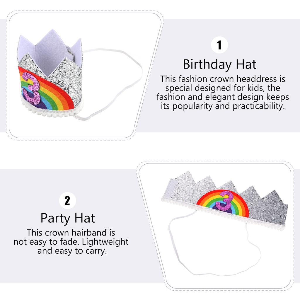 Digitale Baby Geburtstagsparty Hut Mädchen Ausgefallen für Kopfschmuck Vliesstoff Leichtgewicht Mode