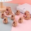 Funny Cute Capybara Clockwork Walking Toy Cartoon Animal Capybara One Big Three Small Magnetic Suction Sliding Car Creative Gift