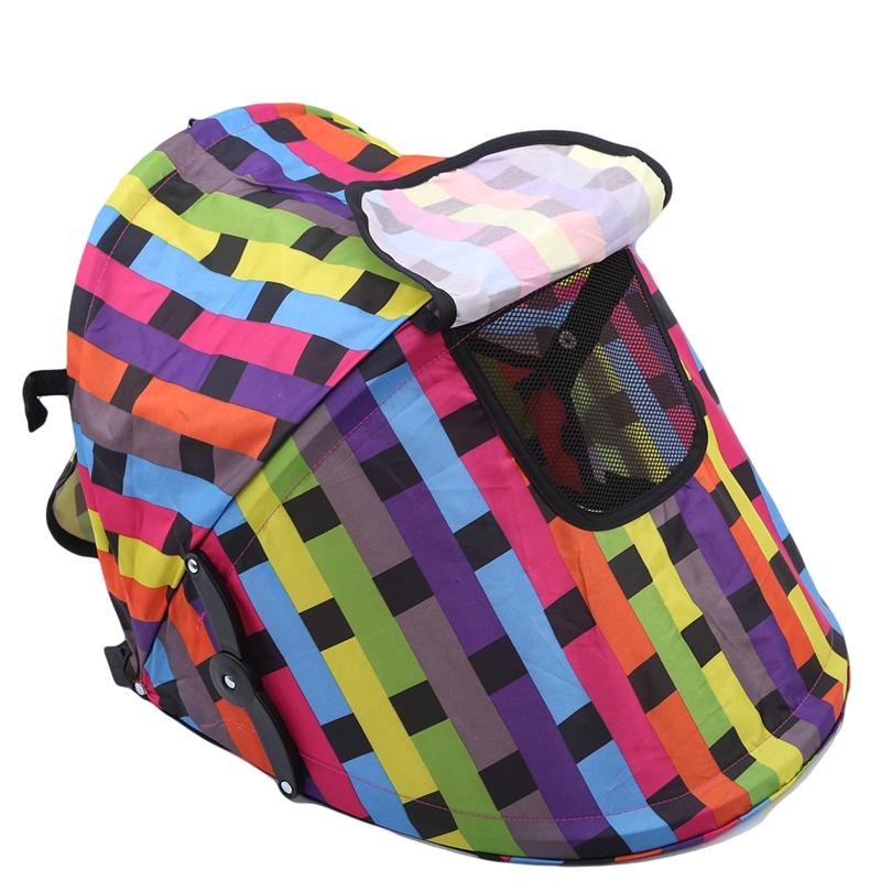 Baby Stroller Sun Shade Universal Carriage Canopy Cover for Infant Prams Breathable UV Blocking Visor with Adjustable Straps