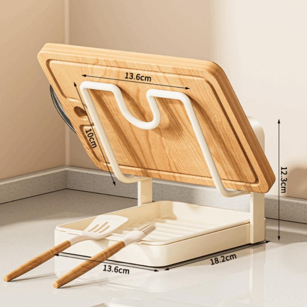 Multifunctional Kitchen Pot Lid Storage Rack with Removable Drip Tray Durable Kitchen Pot Lid Holder