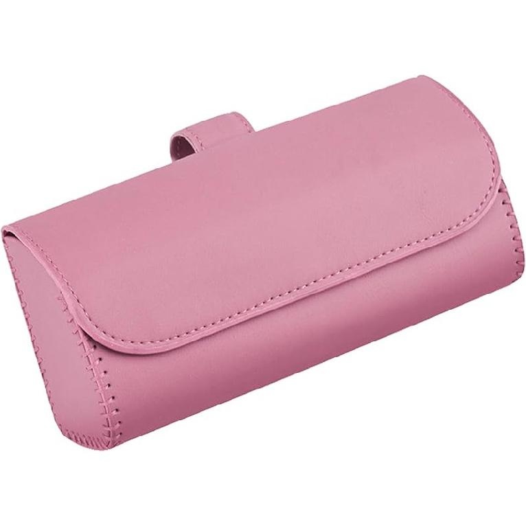 Suporte para Óculos de Sol para Para-sol de Carro, Caixa Organizadora de Couro para Óculos de Auto com Fecho Magnético Oculto, Clipe Suporte para Estojo de Óculos de Veículo, Carro