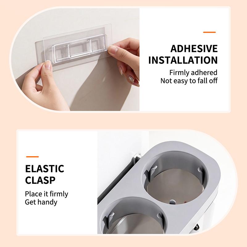 Wall-Mounted No-Drill Disposable Cup Dispenser Household Paper Cup Holder Dustproof Cup Storage Rack