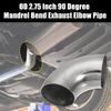 uxcell SS304 Stainless Steel 90 Degree Mandrel Bend Elbow Exhaust Elbow Pipe for Car