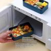Portable Lunch Box for Kids School Microwave Plastic Bento Box with Movable Compartments Salad Fruit Food Preservation Container