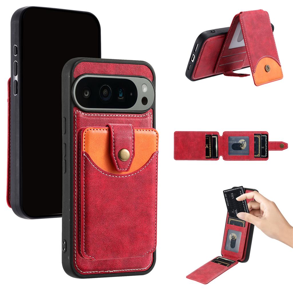 Google Pixel Case: Magnetic Wallet Cover for Pixel 6A-9 Pro XL - Stand/Wireless Charge (6 Colors)