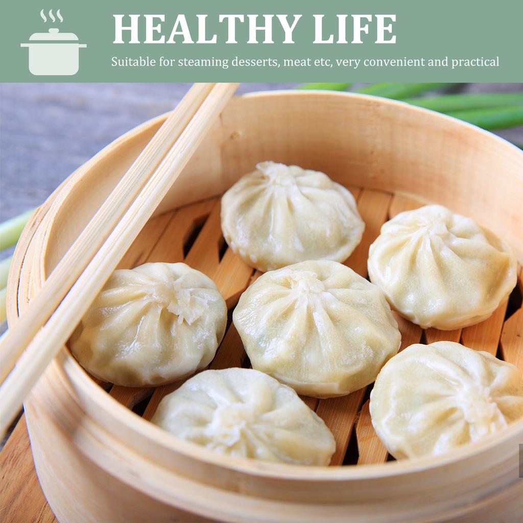 1 Set Bamboo Kitchen Cooking For Food Reusable Basket Practical Household Steamer Multi-Functional Kitchen Supplies Steamer For
