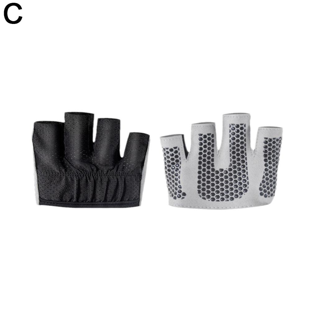 Yoga Slim Anti Slip Four Finger Gloves Gym Fitness Pilates Half Finger Gloves Unisex Workout Glove Bodybuilding Hand Protector