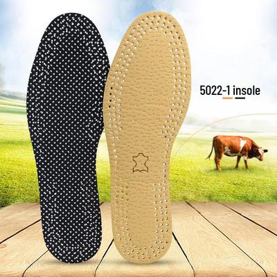 Solette Ispessite in Pelle di Vacchetta da Uomo e Donna: Antiscivolo, Durevole, Traspirante, Flessibile e Tagliabile su misura.