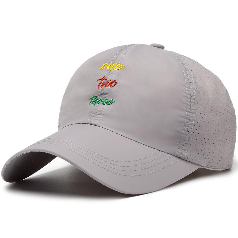 Unisex Simple Letter Embroidery Snapback Quick-drying Baseball Cap Spring and Summer Outdoor Adjustable Casual Hats SunscreenHat