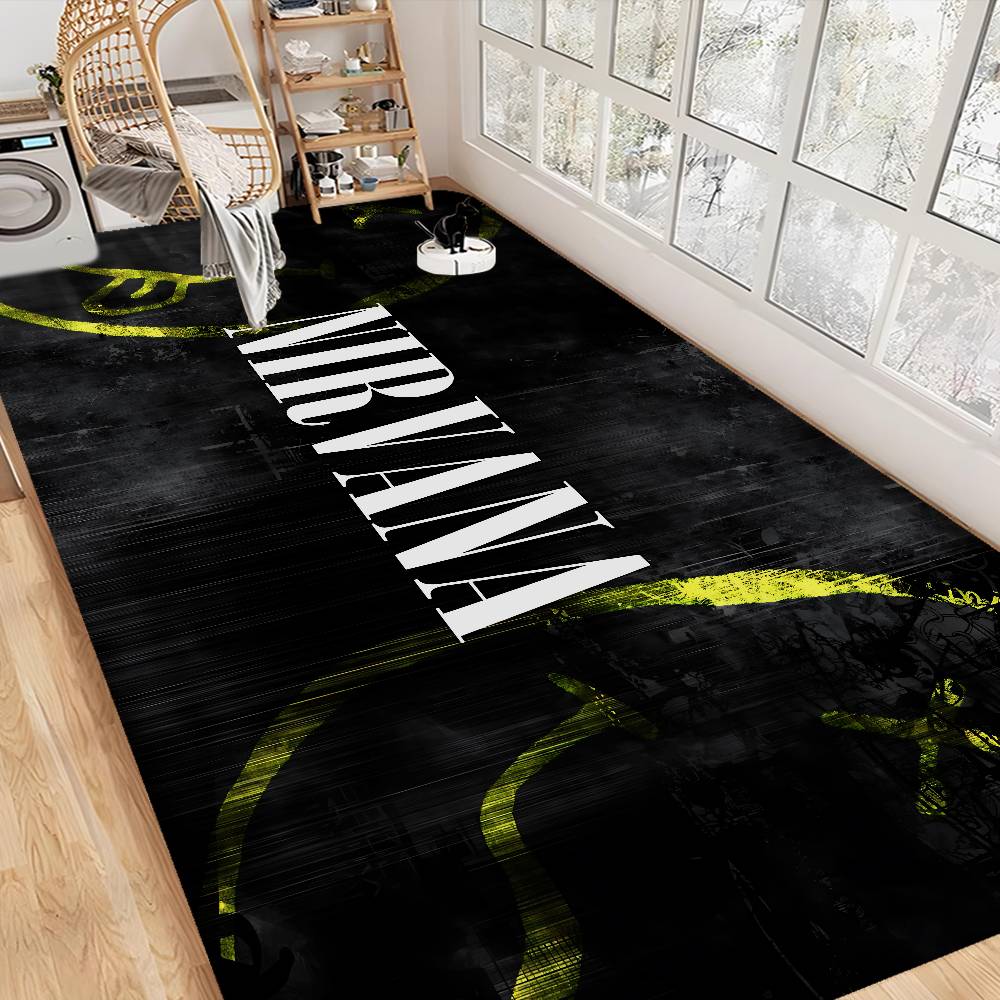 Popular Band N-nirvana-A Floor Mat Retro Multiple Choice Living Room Kitchen Rug Non-Slip Modern Home Decor
