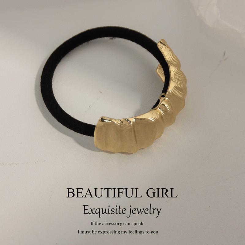 Minimalist Metal Hair Ring - New Korean Style High-End Ponytail Tie Rubber Band.