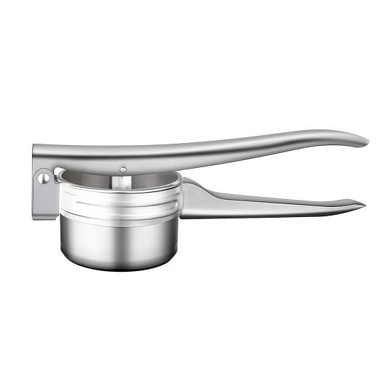 Kitchen Gadget for Mashed Potatoes Stainless Steel Potato Ricer with T-shaped Handle, Handheld Manual Garlic Easy Squeeze Lever Juicer Press,