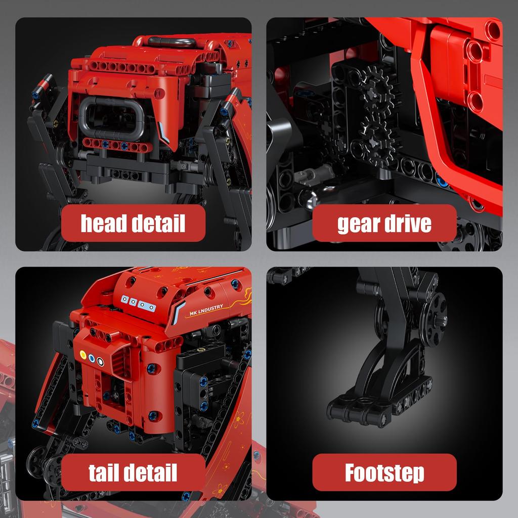 Mold King Technic Mechanical Dog Building Blocks Model 921 Pieces Remote Control Mechanical Dog Toy Building Suitable for Adults and DIY Building