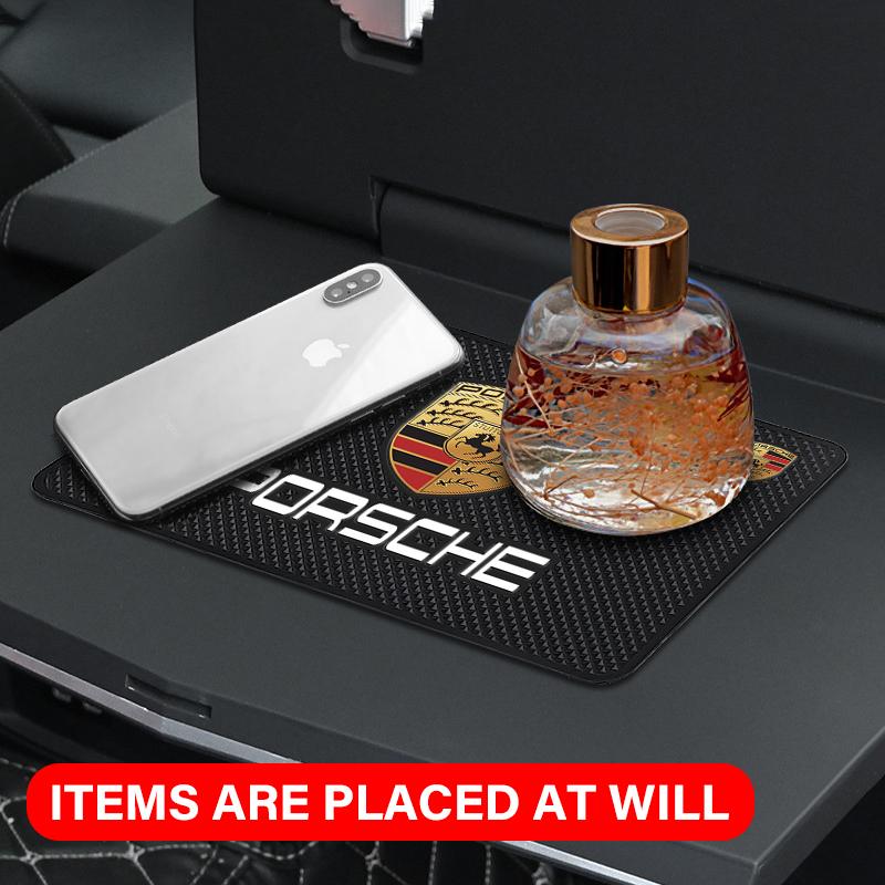 1Pcs Car Emblem Anti Slip Pad Phone Holder Non-Slip Mat Car Stlying For Porsche Boxster Cayenne Panamera Macan Cayman 911 918 996 917 991