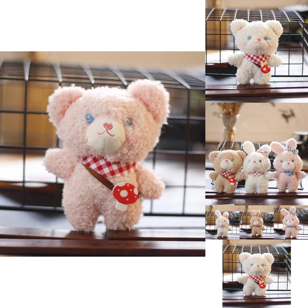 Adorable Plush Bear Keychain Soft Toy Cute Rabbit Backpack Pendant Wholesale