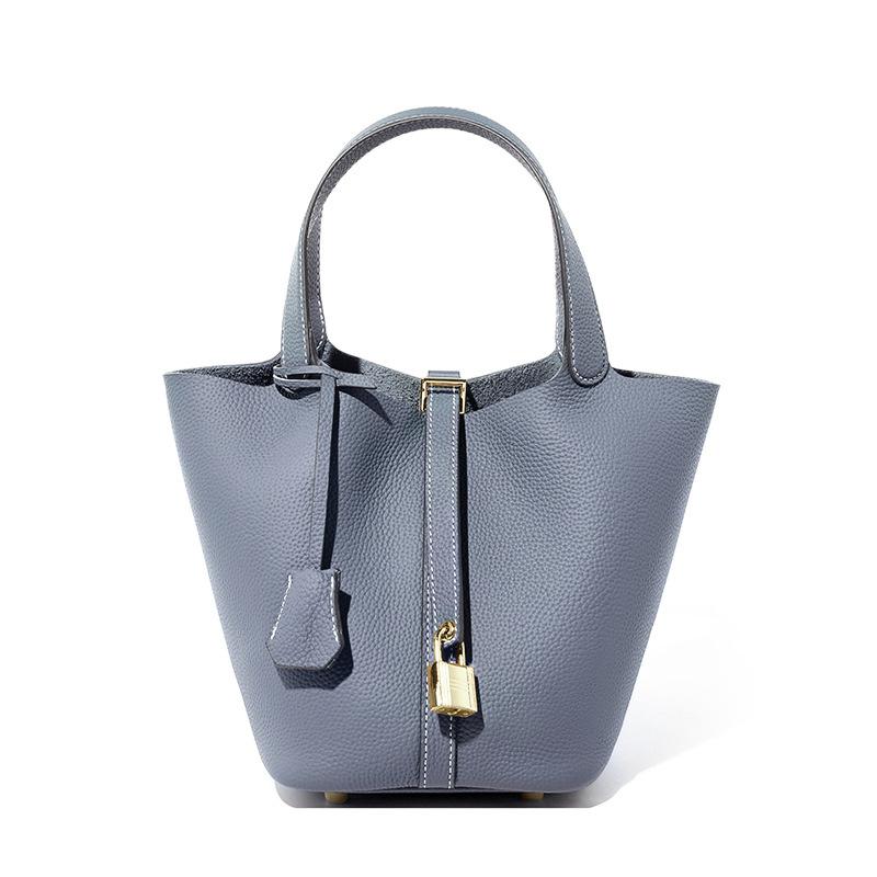 New Bag, Water Bucket, Vegetable Basket, Women's Bag, Genuine Leather Handbag, Mommy Bag, Bride's Wedding Bag, High-end Feel