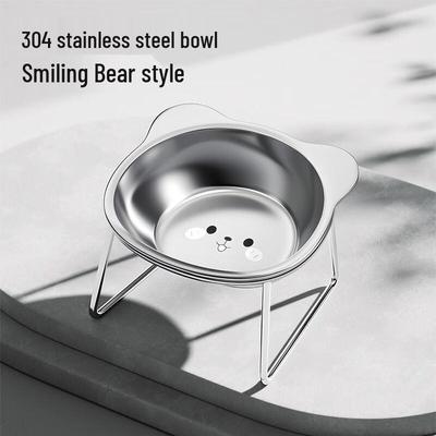 Qi'e Elevated 304 Stainless Steel Cat Bowl