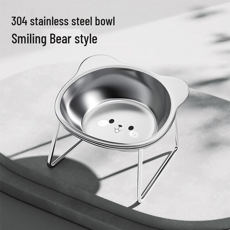 Qi e Elevated 304 Stainless Steel Cat Bowl