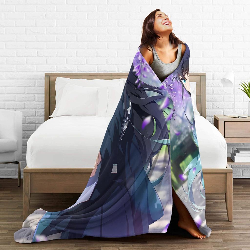 Muichiro Tokito Anime Blanket  Warm Soft Comfortable Plush Bedding Throws For Couch Chair Sofa Bed Picnic Bedspread Bed Cover